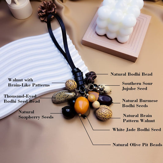 Hand-woven Wish-Fulfilling Pendant Natural Bodhi Tassel Bag Charms