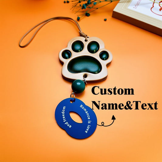 Handmade Cowhide Cat Paw Genuine Leather Bag Charms Exquisite Cute Creative Gift