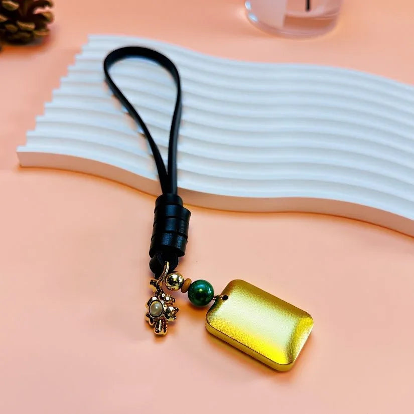 Personalized Solid Brass Peace and Safety Plaque with Green Agate and Hidden Photo Projection