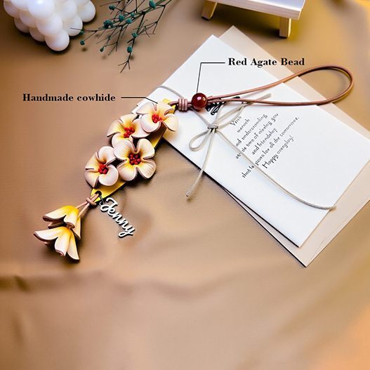 "Wealth Blossoms" First-layer Cowhide Flower Bag Charms