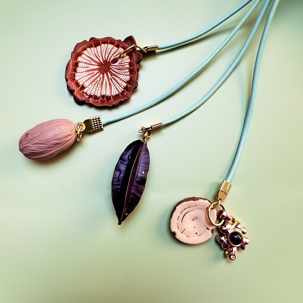 Close-up of handmade health amulet bag charm featuring yellow agate bead and herbal elements, detailed view of natural energy stones and traditional herbal protection accessory